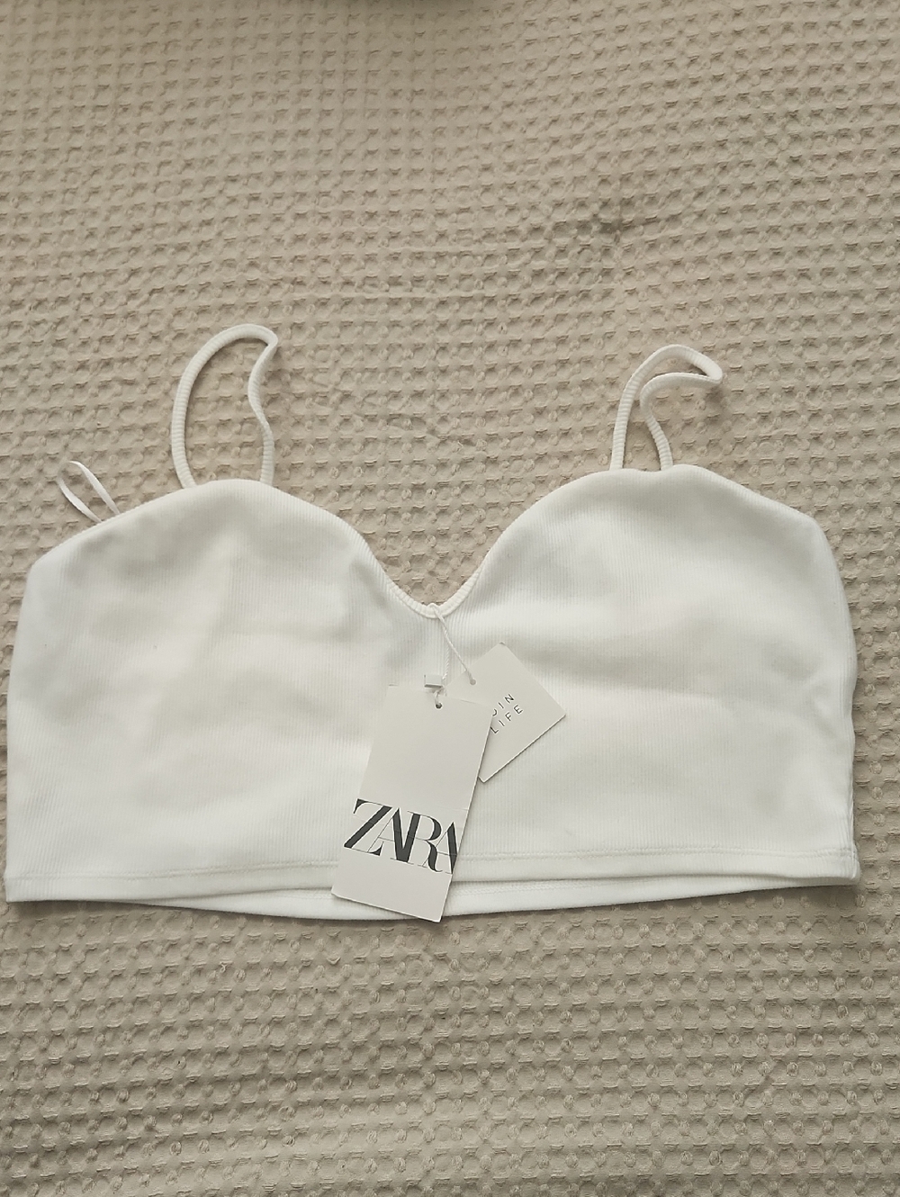 🌸3/$30! When BundledZara White Ribbed Bustier Crop Top